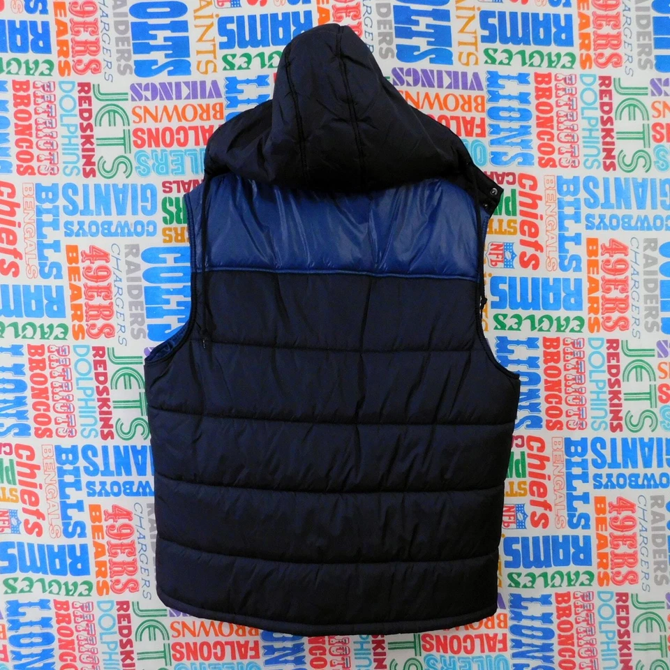 Chaleco acolchado con capucha American Rag talla 2XL negro azul con botones Foto 4 de 4