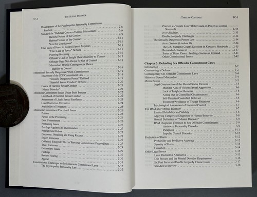THE SEXUAL PREDATOR Law Policy Evaluation Treatment by Anita Schlank - First Ed. - Picture 6 of 12