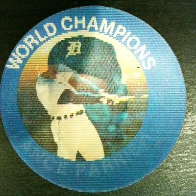 #9 of XIV Lance Parrish 1984 7-11 Slurpee Coin/Disc World Champion Miscentered
