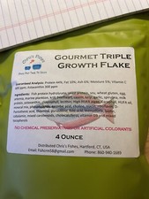 Chris  s Fishes Gourmet triple Growth Flake Fish Food 4oz