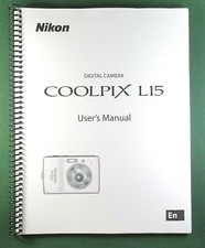 Nikon CoolPix L15 User's / Instruction Manual: 128 Pages  Protective Covers
