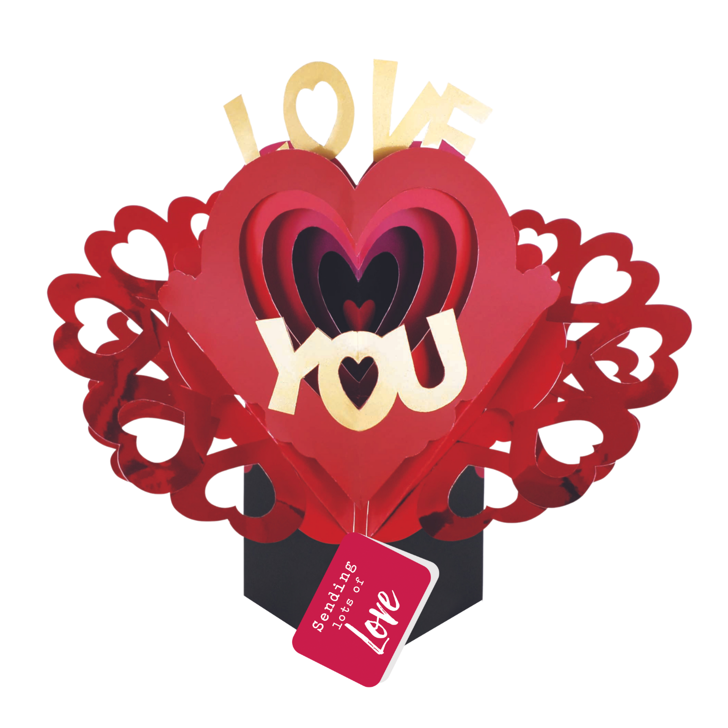 Pop Up Sending Lots Of Love Pop Up Card Valentine's, Birthday, Any Occasion