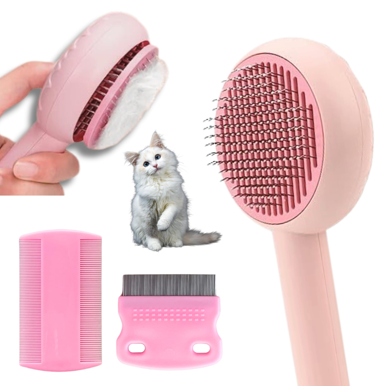 Cat Brush Dog Brush FurCare Self Cleaning Cat Grooming Brush Slicker Brush Ca...