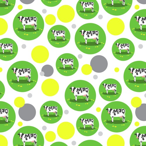 Dairy Cow In Field with Flowers Premium Gift Wrap Wrapping Paper Roll