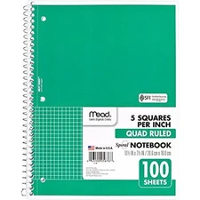 Mead Quad Spiral Notebook 05676