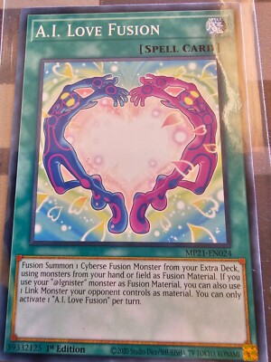 love deck yugioh A004 YUGIOH SPELL CARDS A.I. LOVE FUSION MP21-EN024