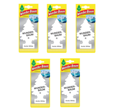 5xWunderbaum Arctic White DuftBaum Autoduft Auto Lufterfrischer