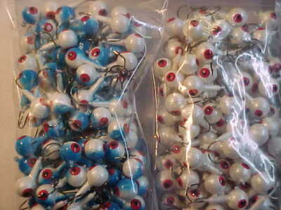 25 NEW FLOATING WALLEYE JIG HEADS 3/8 FOAM SIZE 1 BLUE GREEN ORANGE CHART PINK