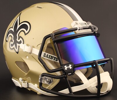 NEW ORLEANS SAINTS NFL Riddell Speed Full Size AUTHENTIC Football Helmet