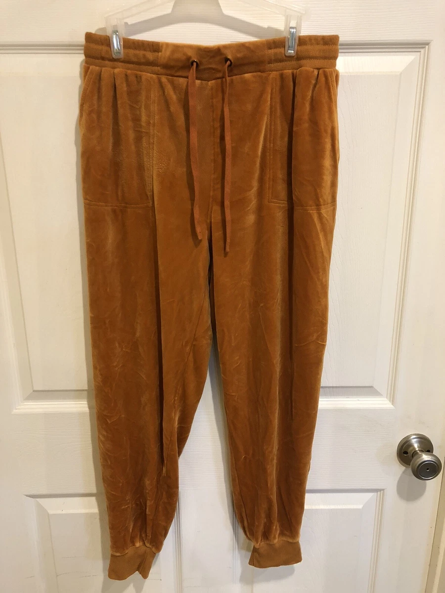 Jane and Delancey SOFT Velvet Joggers Womens Sz. Medium M Golden