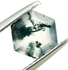 Natural Moss Agate Faceted Hexagon Shape 7x7mm Loose Healing Gemstone 1.20 Ct..