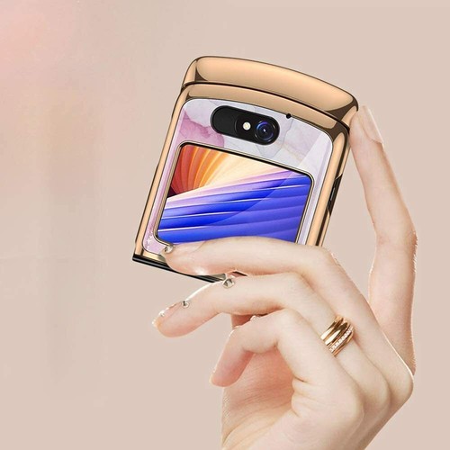 Motorola Razr 5G Case Luxury Tempered Glass Shockproof COVER &Thin PlatingFinish - Picture 8 of 13