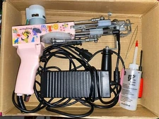 Tufting Gun 2 in 1, Loop Pile Cut Pile Rug Gun Machine Starter Kit Baby Pink
