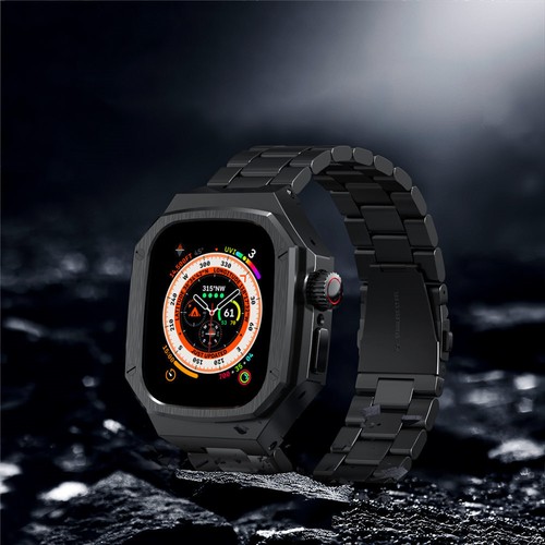 AP Mod Kit Metal Case for Apple Watch Ultra 49mm Stainless Steel Band Glass Film - Picture 23 of 26