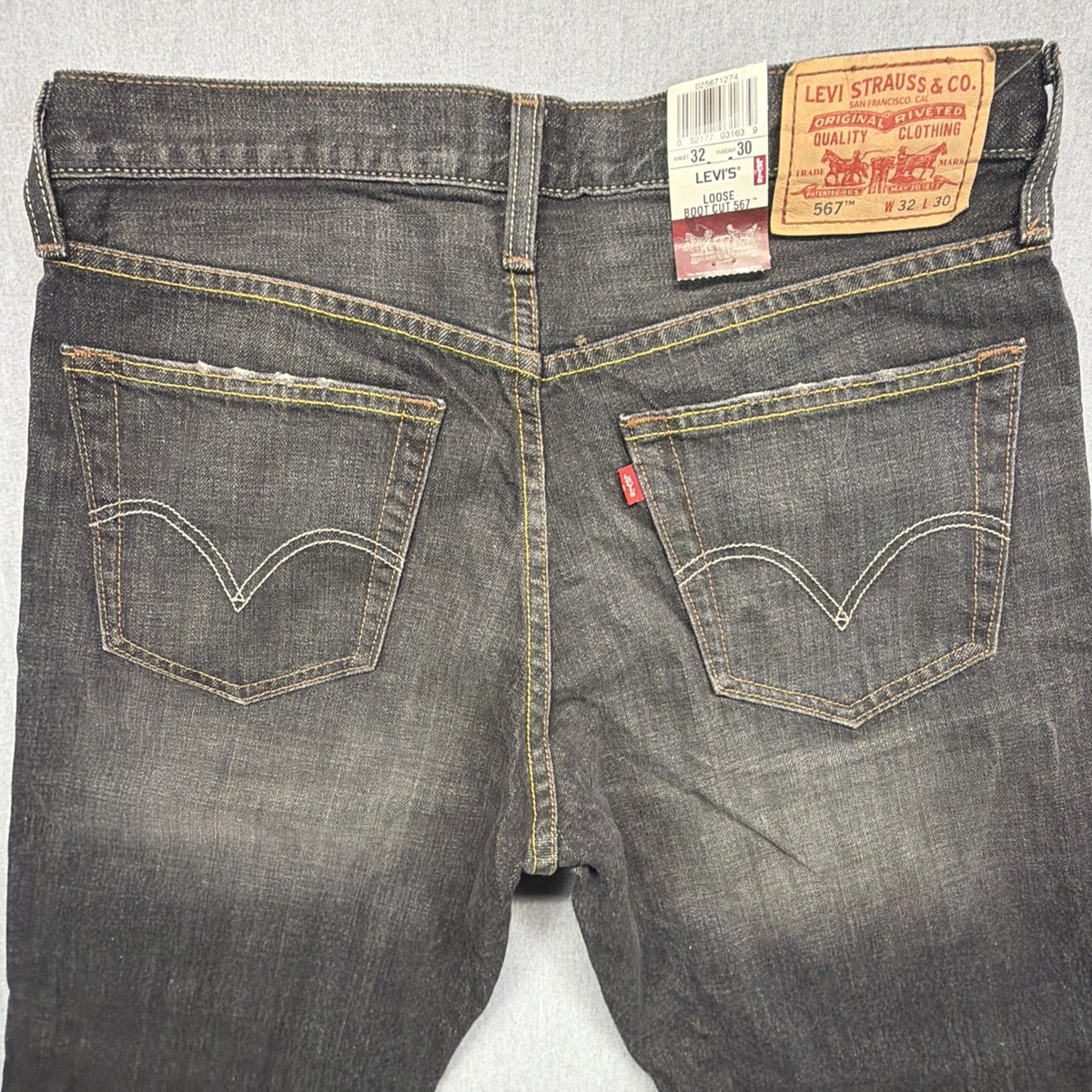 VTG Levi's 567 Loose Boot Cut Black Jeans Men's 32x30 (Fits 33x30