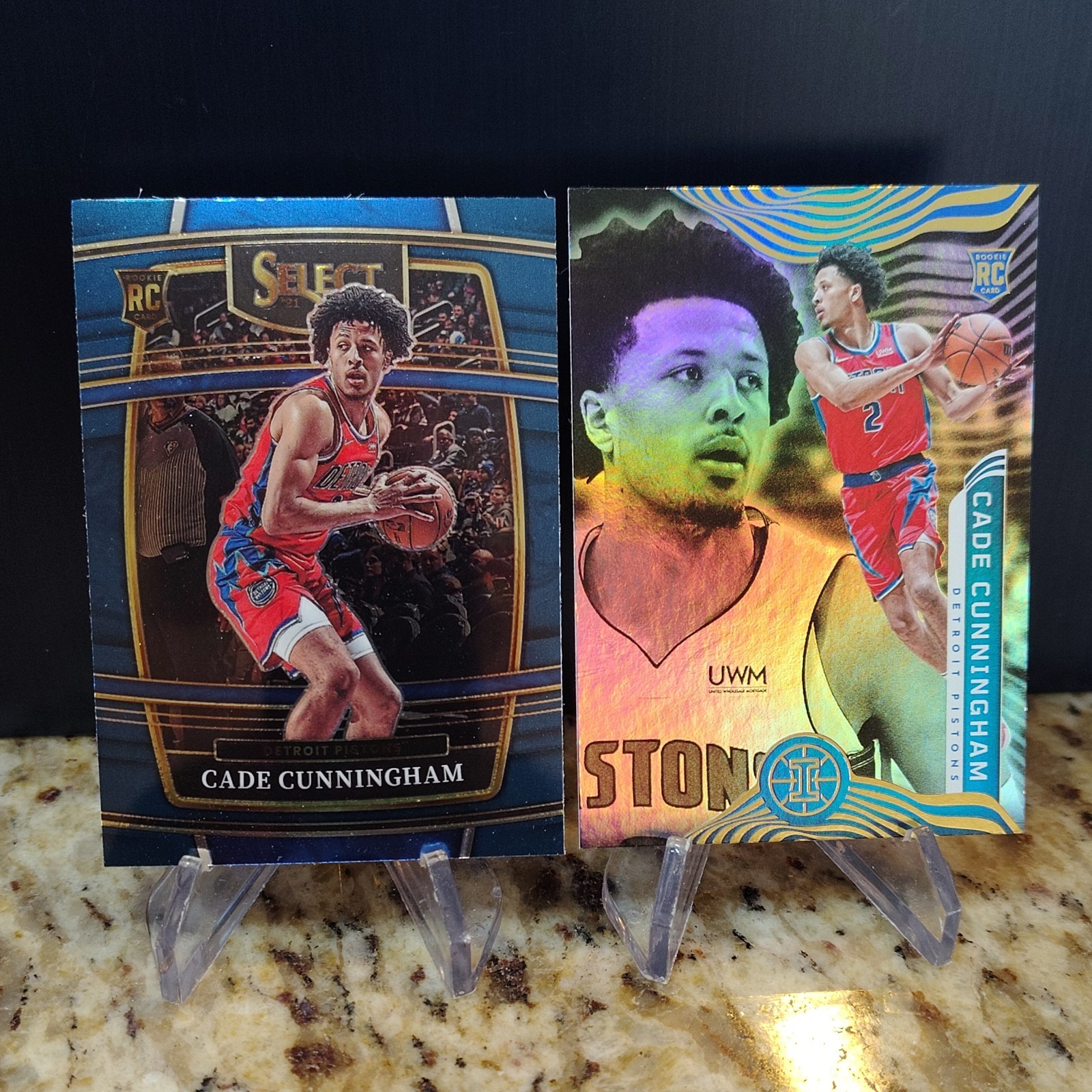 2021-22 Illusions Cade Cunningham #151 (RC) * 2021 Select Blue Retail #11 READ