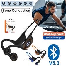 Bone Conduction Headphones Wireless Bluetooth 5.3 Outdoor Sport Open-Ear Headset