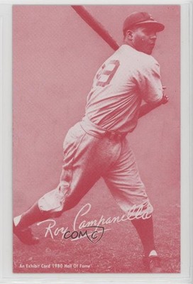 1980 An Exhibit Card Hall of Fame Reprints Red Roy Campanella HOF 9ca