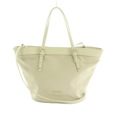 TOCCA Ivory Nylon 2-Way Tote Bag Shoulder Bag, Medium, Used B