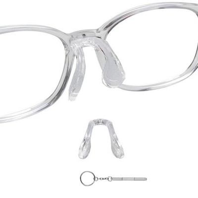 Eyeglass Saddle Bridge Clear Nose Pads Nose Piece Sunglasses Nose Pads Silico...