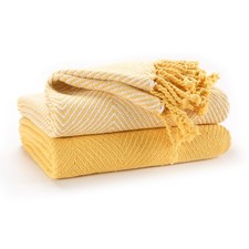 Luxury Pack of 2 Cotton Complimenting Throws for Sofas Settee Blanket,125x150cms
