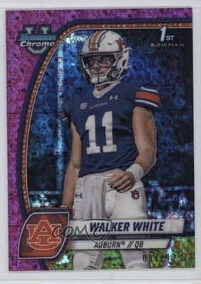 2024 Bowman U Chrome Fuchsia Mini-Diamond Refractor 34/125 Walker White #85 p8v