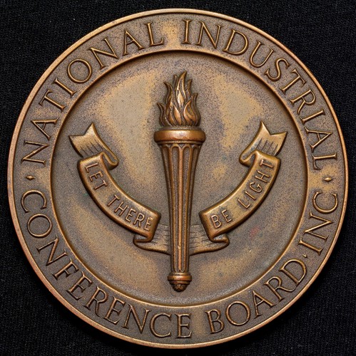 National Industrial Conference Board Inc. Uniface MACO Medalla Bronce 75 mm