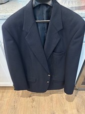 Men's Classic Navy Two Brass Button Blazer Size 44