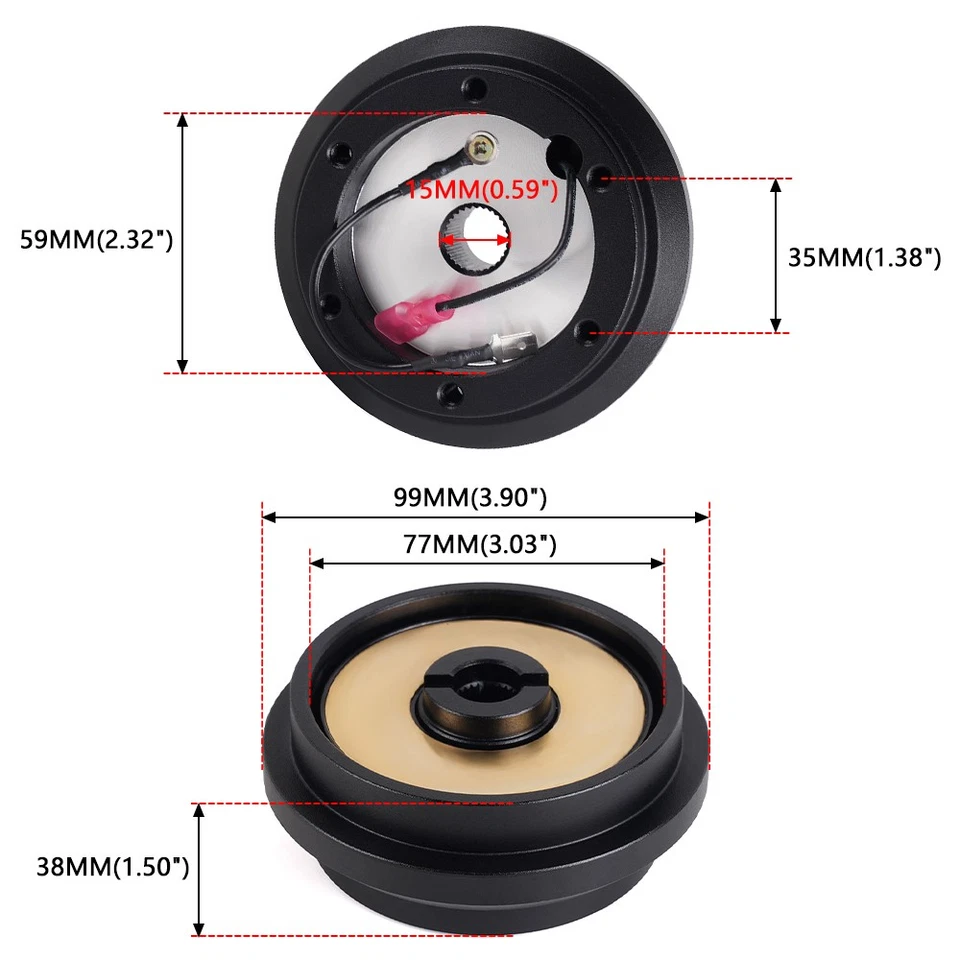 Black Steering Wheel Quick Release + Hub Adapter 190H For Honda CRX Civic 86-91 Foto 2 de 4