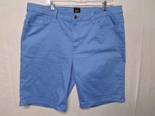 Lee Women s Premium Quality Bermuda Shorts Blue Size 20 Medium Stretch
