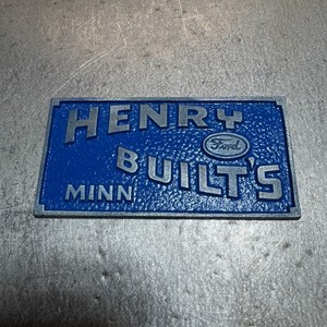 Henry Builts Minnesota MN Ford Car Club Plaque