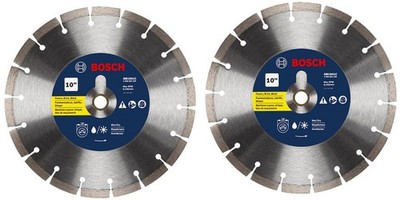 Bosch DB1041 10 Inch Segmented Diamond Circular Saw Blade, 2 Pack