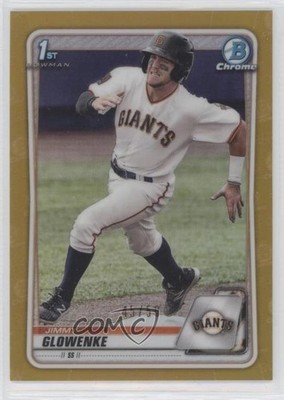 2020 Bowman Draft Chrome Gold Refractor 45/50 Jimmy Glowenke #BD-35 07i7