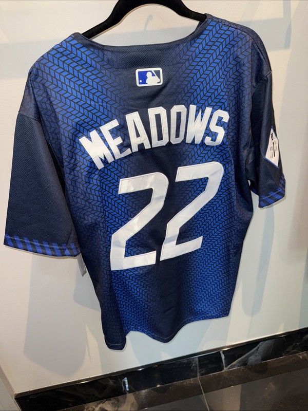 NWT Men's #22 Parker Meadows Navy City Connect  All Stitched Jersey 2XL
