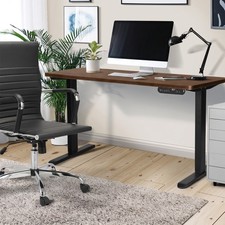 Oikiture 120CM Electric Standing Desk Single Motor Frame with Tabletop 3 Colour — image 2