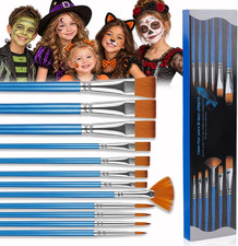 12Pcs Halloween Face Paint Brush Set