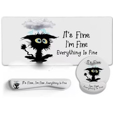 Desk Mat Desk Pad, Large Gaming Mouse Pad with Wrist Rest Wrist Support, Ergonom