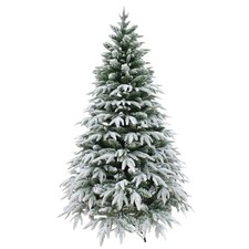 Christmas Tree Green Artificial Bushy Snow Covered Pine XMAS Home Decoration 7FT