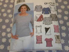 SIMPLICITY 7222 MISSES ONE HOUR KNIT TOPS IN ...