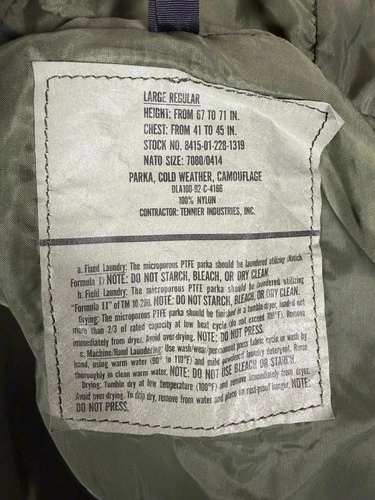 Vintage US Army ECWCS Gen 1 Woodland Camo Goretex Parka Large Regular image 5