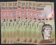 Venezuela P 96 b: 2000 Bolivares 2016: 10 piece wholesale dealer lot