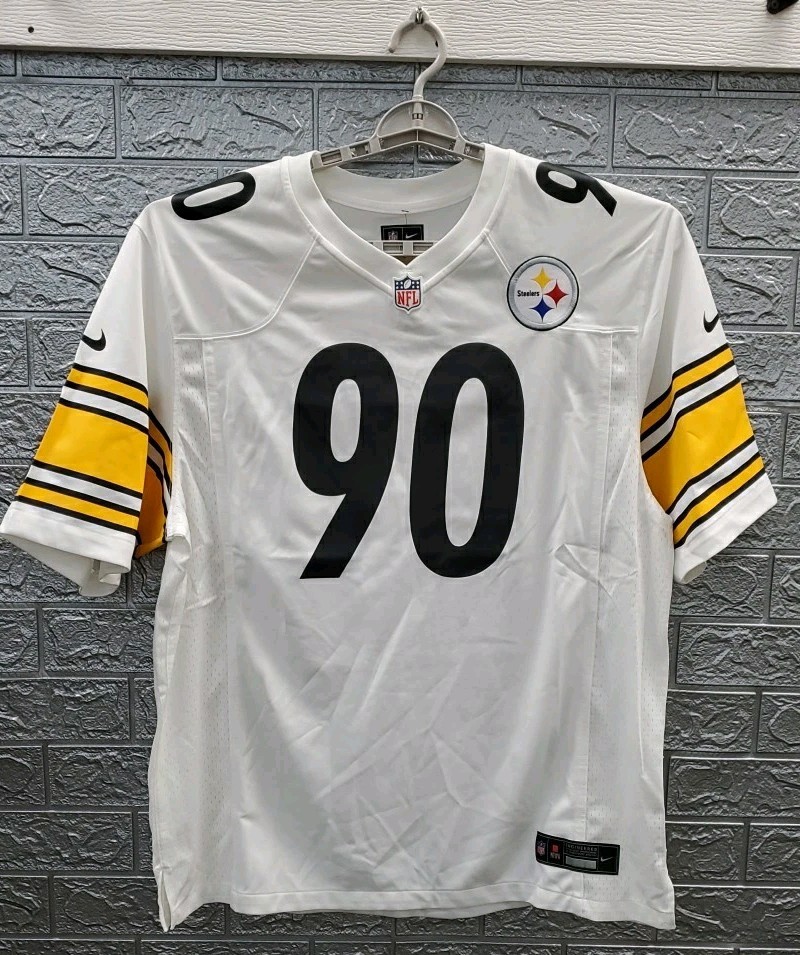 New Nike Pittsburgh Steelers Road Way Jersey #90 TJ Watt White
