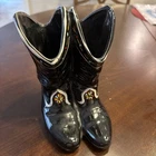 Vintage McCoy COWBOY BOOTS PLANTER VASE 7" tall