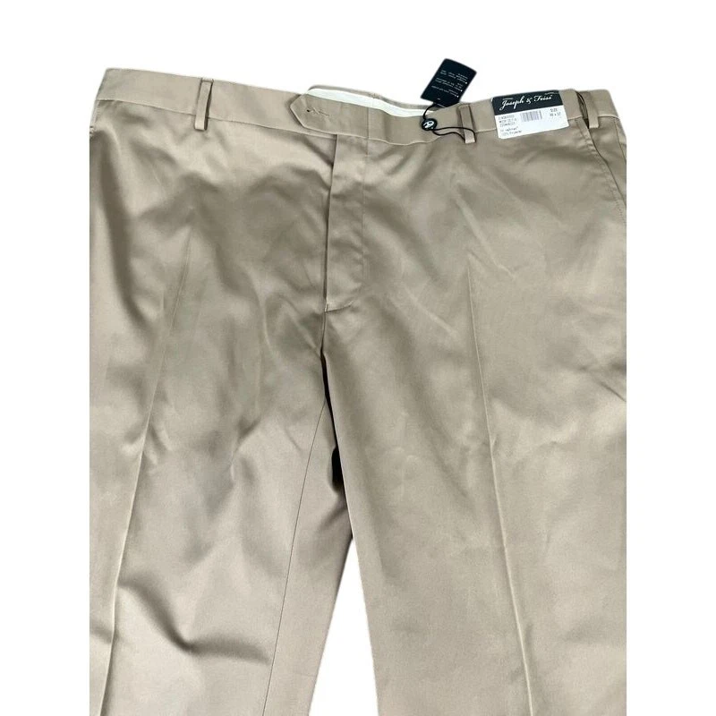 Pantalones de vestir para hombre Joseph & Feiss beige 46x32 frente plano poliéster - nuevos con etiquetas Foto 4 de 4