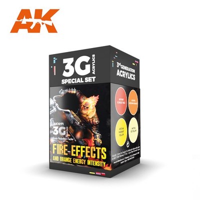 AK-1071 AK Interactive Wargame Color Set Fire Effects