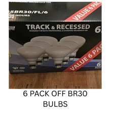 Feit BR 30 65W Indoor Flood Light Bulbs White Pack of 6