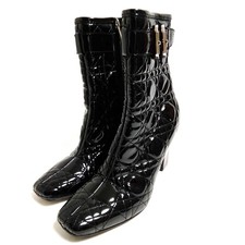 Christian Dior Boots Women Black Patent Leather 1071102