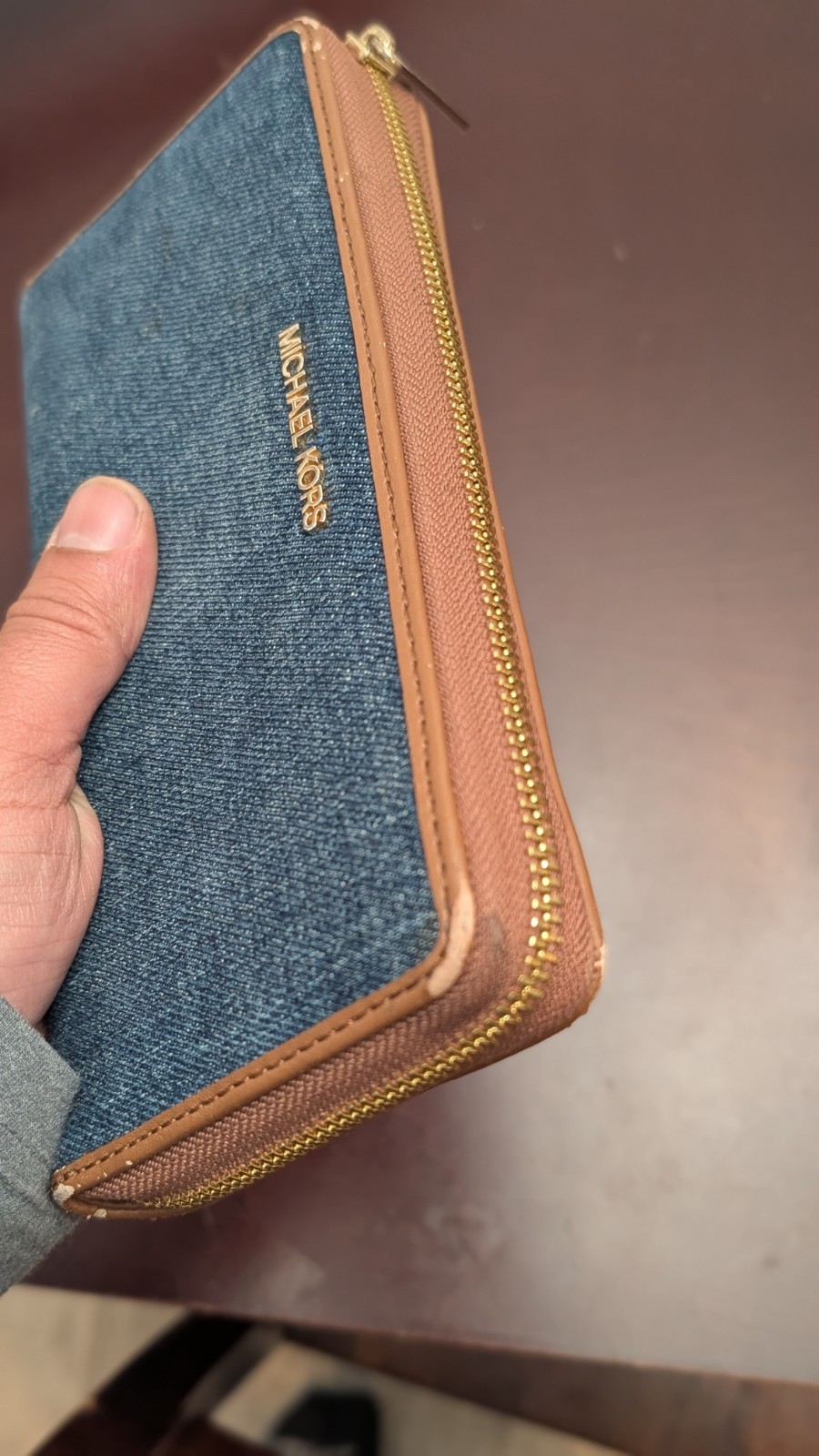 Michael Kors Jet Set Travel Large Continental Wallet Navy Indigo image 3