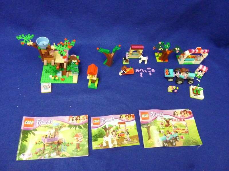 LOT OF 3 LEGO OLIVIA'S TREE HOUSE 3065 NEWBORN FOAL 41003 SUNSHINE HARVEST 41026