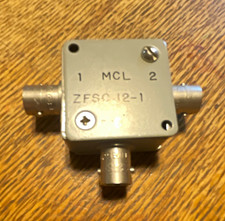 MCL ZFSC-2-1 Splitter 3-Port In-Line Feed-Through Brass Nickel Contacts Silver